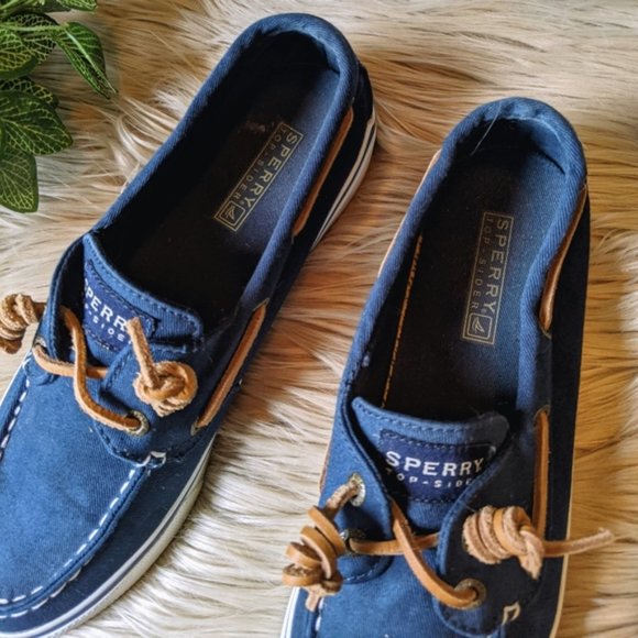 Sperry Top-Siders Navy Canvas Style Shoe - Picture 5 of 7
